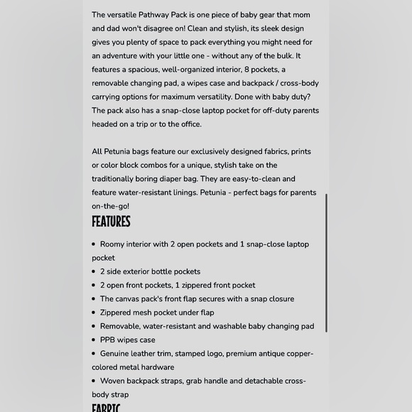 💥Petunia Pickle Bottom Pathway Pack Natural Canvas Navy Diaper Bag💥 - Picture 12 of 14